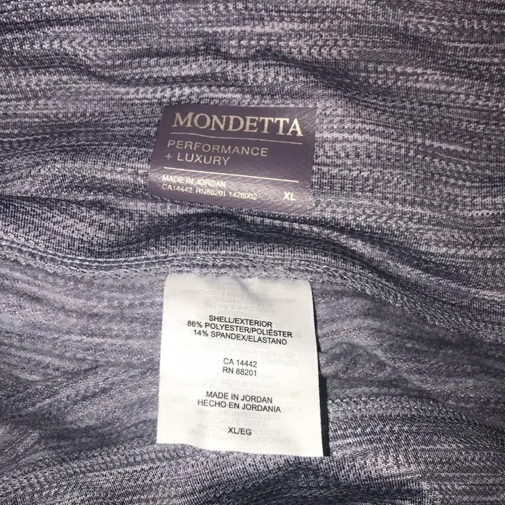Mondetta Performance Luxury Grey‎ Space Dye High Waist Side Pocket Leggings XL